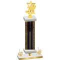 Premium Single Black Glacier First Place Pickleball Trophy