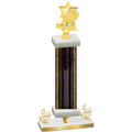 Premium Single Black Glacier Fourth Place Pickleball Trophy