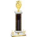 Premium Single Black Glacier Second Place Pickleball Trophy