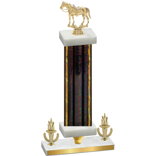 Premium Single Black Glacier Victory Horses Trophy