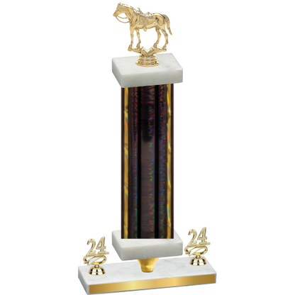Premium Single Black Glacier Year Horses Trophy
