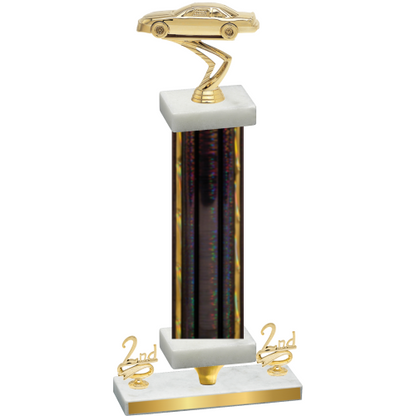 Premium Single Black Glacier Second Place Cars Trophy
