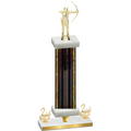 Premium Single Black Glacier Second Place Archery Trophy