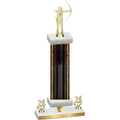 Premium Single Black Glacier Year Archery Trophy