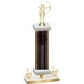 Premium Single Black Glacier Second Place Archery Trophy