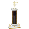 Premium Single Black Glacier Third Place Archery Trophy