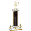 Premium Single Black Glacier Victory Archery Trophy