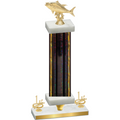 Premium Single Black Glacier First Place Fishing Trophy