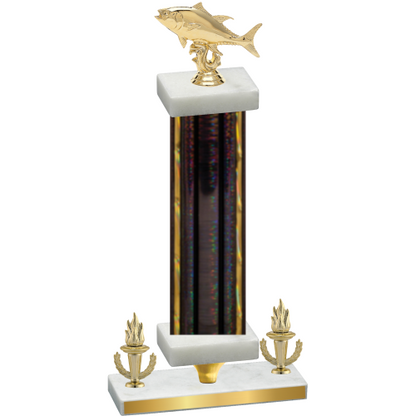 Premium Single Black Glacier Victory Fishing Trophy
