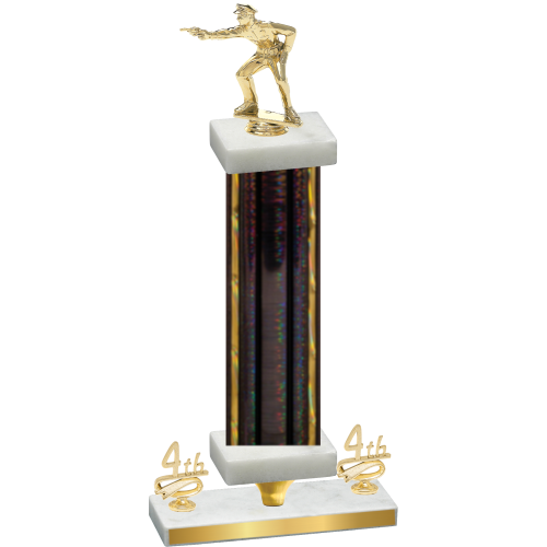 Premium Single Black Glacier Fourth Place Shooter Trophy
