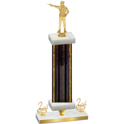 Premium Single Black Glacier Second Place Shooter Trophy