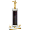 Premium Single Black Glacier Third Place Shooter Trophy