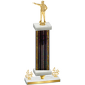 Premium Single Black Glacier Fourth Place Shooter Trophy