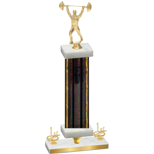 Premium Single Black Glacier First Place Weights Trophy