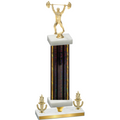 Premium Single Black Glacier Victory Weights Trophy