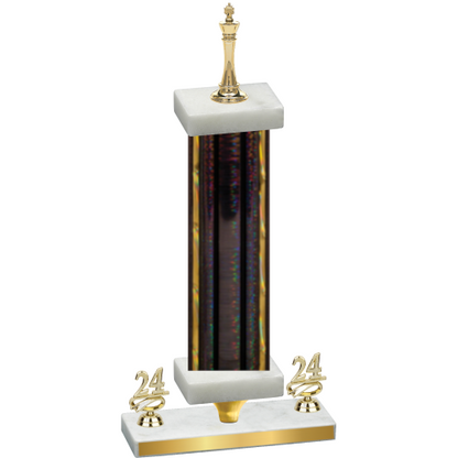 Premium Single Black Glacier Year Chess Trophy