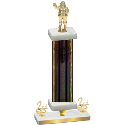 Premium Single Black Glacier Second Place Holiday Trophy