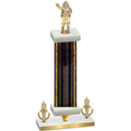 Premium Single Black Glacier Victory Holiday Trophy