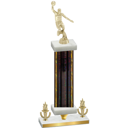 Premium Single Black Glacier Victory Basketball Trophy