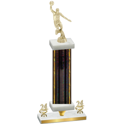 Premium Single Black Glacier Year Basketball Trophy