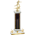 Premium Single Black Glacier First Place Flag Football Trophy