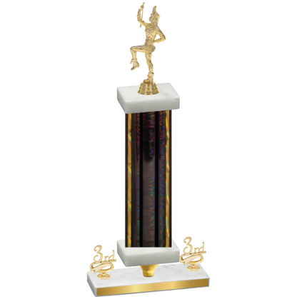Premium Single Black Glacier Third Place Majorette Trophy