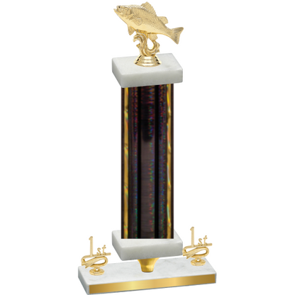 Premium Single Black Glacier First Place Fishing Trophy