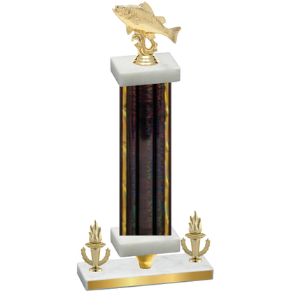 Premium Single Black Glacier Victory Fishing Trophy