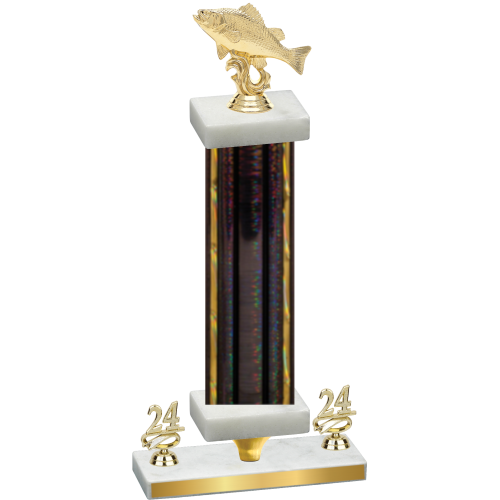 Premium Single Black Glacier Year Fishing Trophy