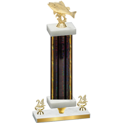 Premium Single Black Glacier Year Fishing Trophy