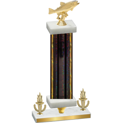 Premium Single Black Glacier Victory Fishing Trophy