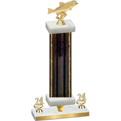Premium Single Black Glacier Year Fishing Trophy