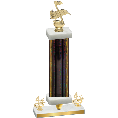 Premium Single Black Glacier Fourth Place Music Trophy