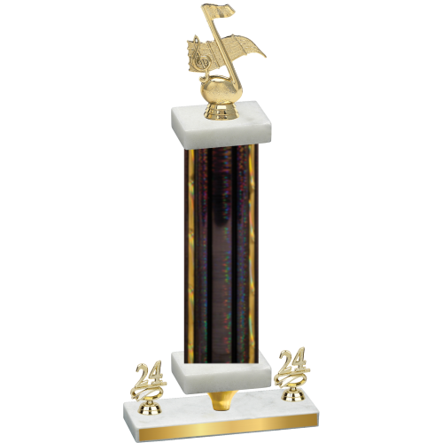 Premium Single Black Glacier Year Music Trophy
