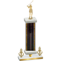 Premium Single Black Glacier Victory Golf Trophy