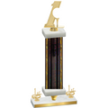 Premium Single Black Glacier First Place Golf Trophy