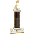 Premium Single Black Glacier Second Place Golf Trophy