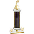 Premium Single Black Glacier Third Place Golf Trophy