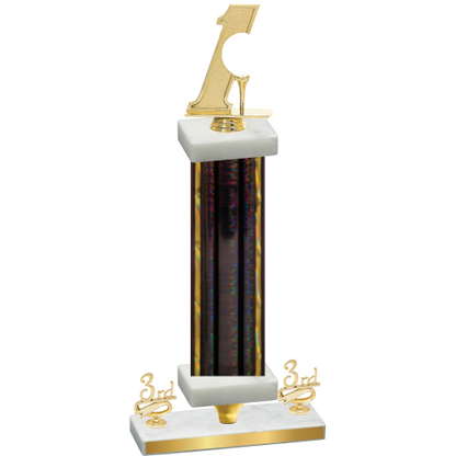 Premium Single Black Glacier Third Place Golf Trophy