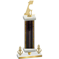 Premium Single Black Glacier Victory Golf Trophy