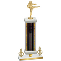 Premium Single Black Glacier Victory Karate Trophy