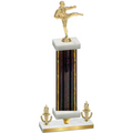 Premium Single Black Glacier Victory Karate Trophy