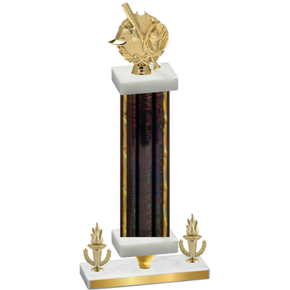 Premium Single Black Glacier Victory Baseball Trophy