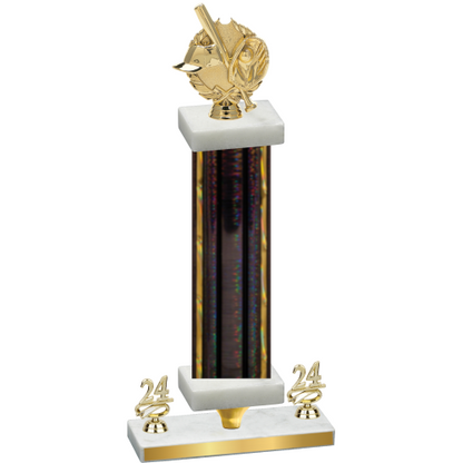 Premium Single Black Glacier Year Baseball Trophy
