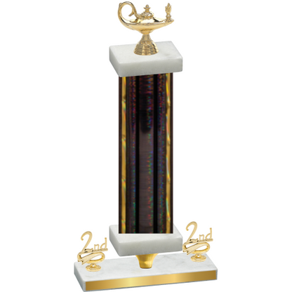 Premium Single Black Glacier Second Place Academics Trophy
