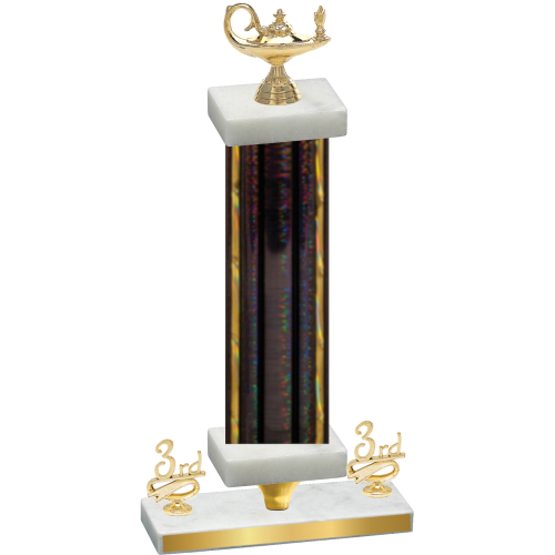 Premium Single Black Glacier Third Place Academics Trophy