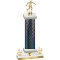 Premium Single Black Carbon Fiber Fourth Place Soccer Trophy