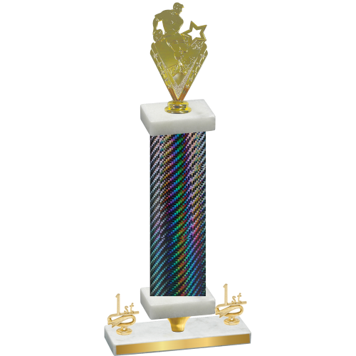 Premium Single Black Carbon Fiber First Place Rugby Trophy