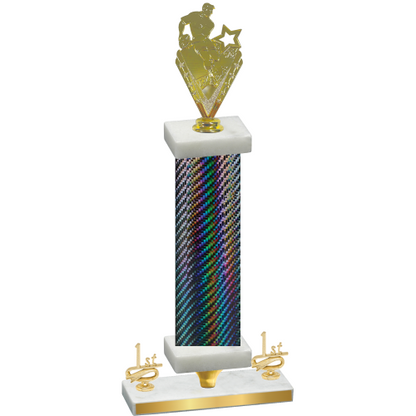 Premium Single Black Carbon Fiber First Place Rugby Trophy