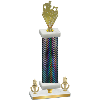 Premium Single Black Carbon Fiber Victory Rugby Trophy